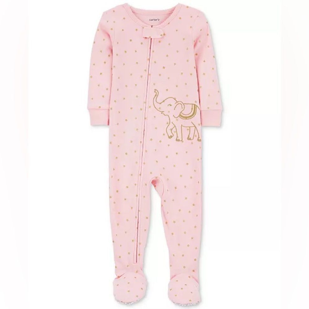 Carters Toddler Elephant  100% Snug Fit Cotton Footie Pajama Size 4T kid onesie